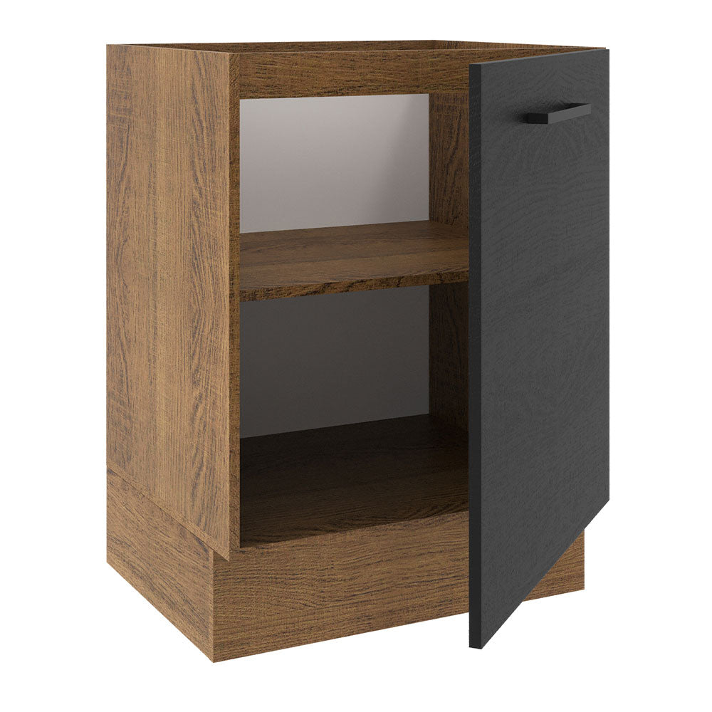 Bajo Mesada Cocina 60 x 60 cm 1 Puerta (Sin Mesada) Marrón/Negro Agata Madesa