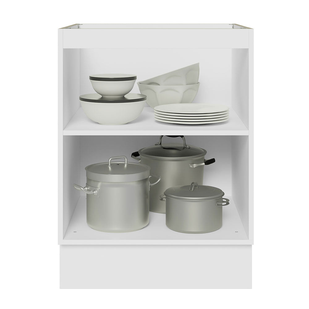 Bajo Mesada Cocina 60 x 60 cm 1 Puerta (Sin Mesada) Blanco/Marrón Glamy Madesa