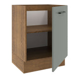 Bajo Mesada Cocina 60 x 60 cm 1 Puerta (Sin Mesada) Marrón/Gris Agata Madesa