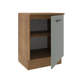 Bajo Mesada Cocina 60 x 60 cm 1 Puerta (Con Mesada) Marrón/Gris Agata Madesa