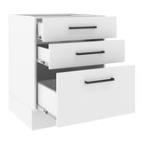 Bajo Mesada Cocina 60 x 60 cm 3 Cajones (Sin Mesada) Blanco Agata Madesa