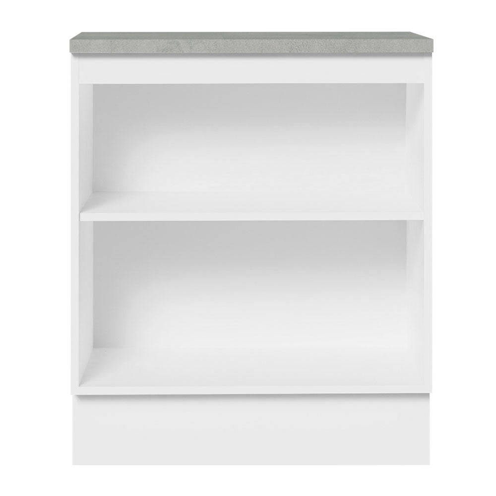 Bajo Mesada Cocina 70 x 60 cm 2 Puertas (Con Mesada) Blanco Agata Madesa