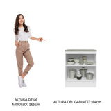 Bajo Mesada 70 x 60 cm 2 Puertas (Con Mesada) Blanco Glamy Madesa