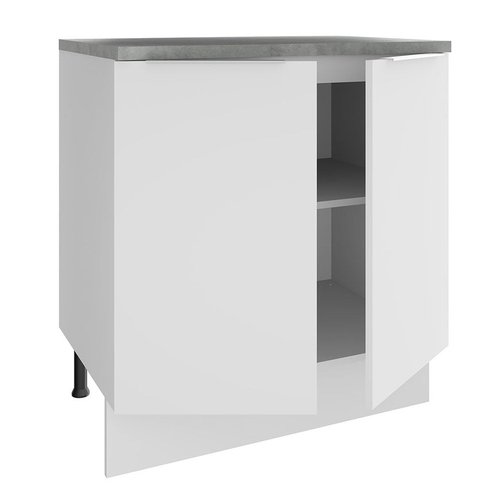 Bajo Mesada 70 cm x 60 cm, Sin cajones 2 Puertas Stella Blanco