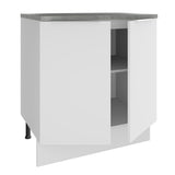 Bajo Mesada 70 cm x 60 cm, Sin cajones 2 Puertas Stella Blanco