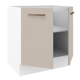 Bajo Mesada Cocina 70 x 60 cm 2 Puertas (Sin Mesada) Blanco/Crema Agata Madesa
