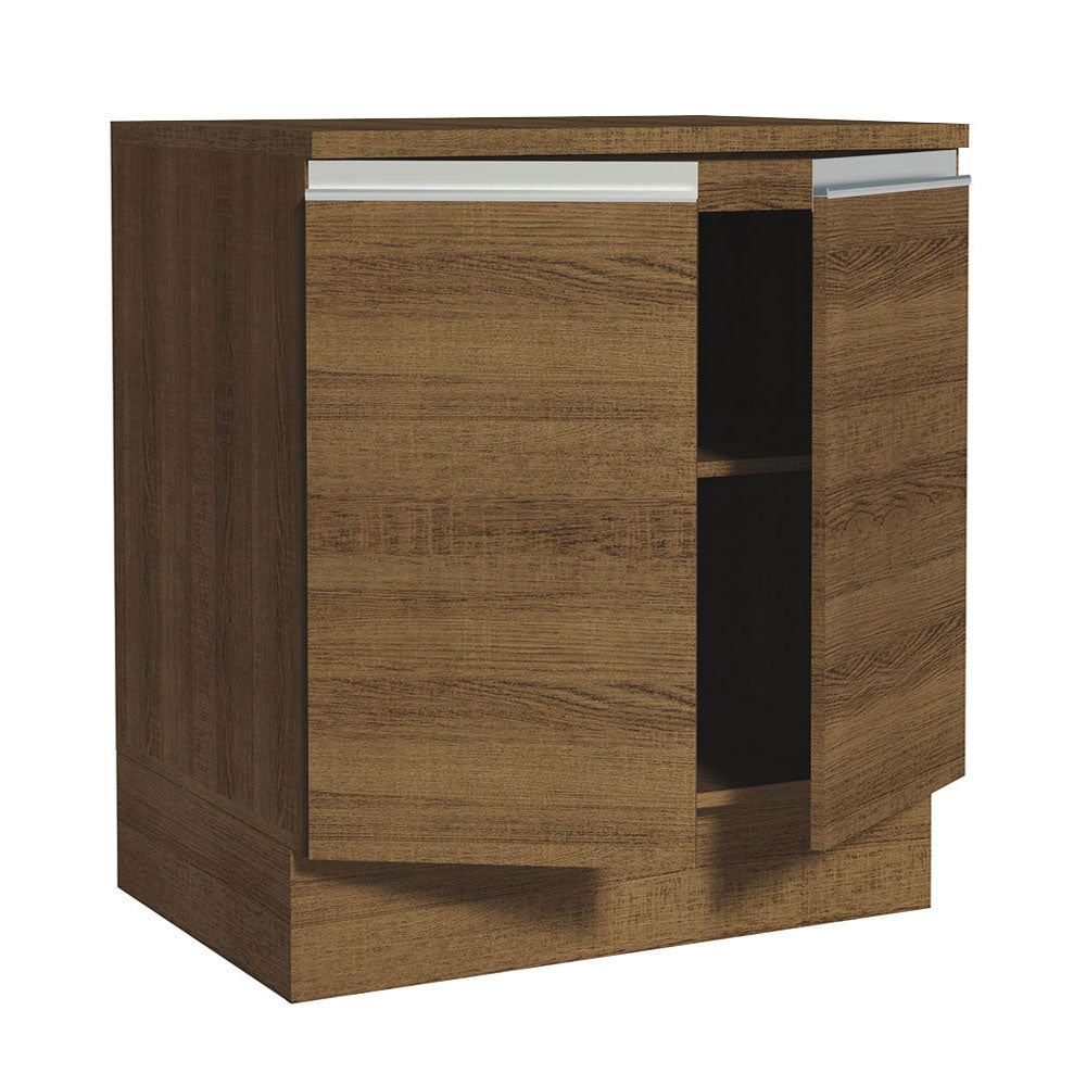 Bajo Mesada 70 x 60 cm 2 Puertas (Con Mesada) Marrón Glamy Madesa