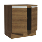 Bajo Mesada 70 x 60 cm 2 Puertas (Con Mesada) Marrón Glamy Madesa