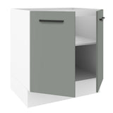 Bajo Mesada Cocina 70 x 60 cm 2 Puertas (Sin Mesada) Blanco/Gris Agata Madesa
