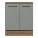 Bajo Mesada Cocina 70 x 60 cm 2 Puertas (Con Mesada) Marrón/Gris Agata Madesa