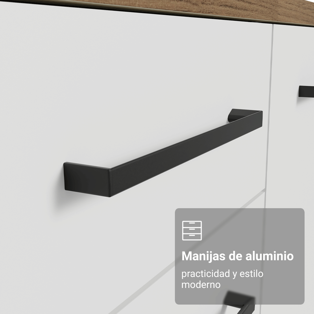 Bajo Mesada 70 x 60 cm 2 Puertas Blanco/Marrón Agata Madesa