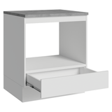 Bajo Mesada para Horno/Microondas 70 x 60 cm 1 Cajón (Con Mesada) Blanco Madesa