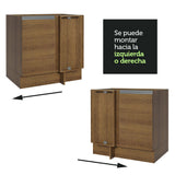 Bajo Mesada Esquinero 1 Puerta 60 cm Profundidad (Sin Mesada) Marrón Glamy Madesa
