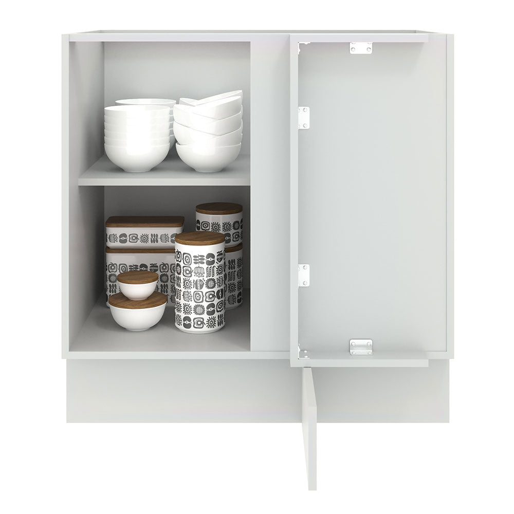 Bajo Mesada Cocina Esquinera 1 Puerta 60 cm Profundidad (Sin Mesada) Blanco/Negro Agata Madesa