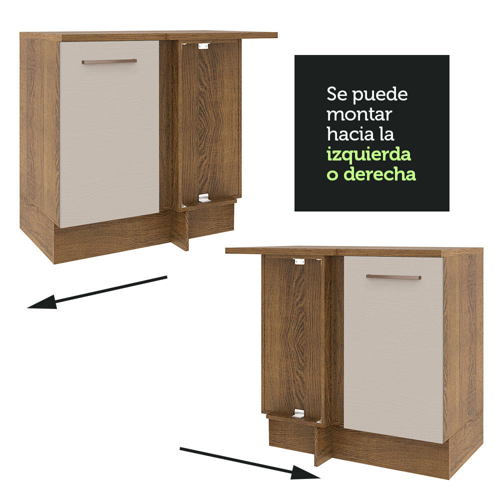 Bajo Mesada 102 cm  x 64 cm, 1 Puerta Agata Marrón/Crema