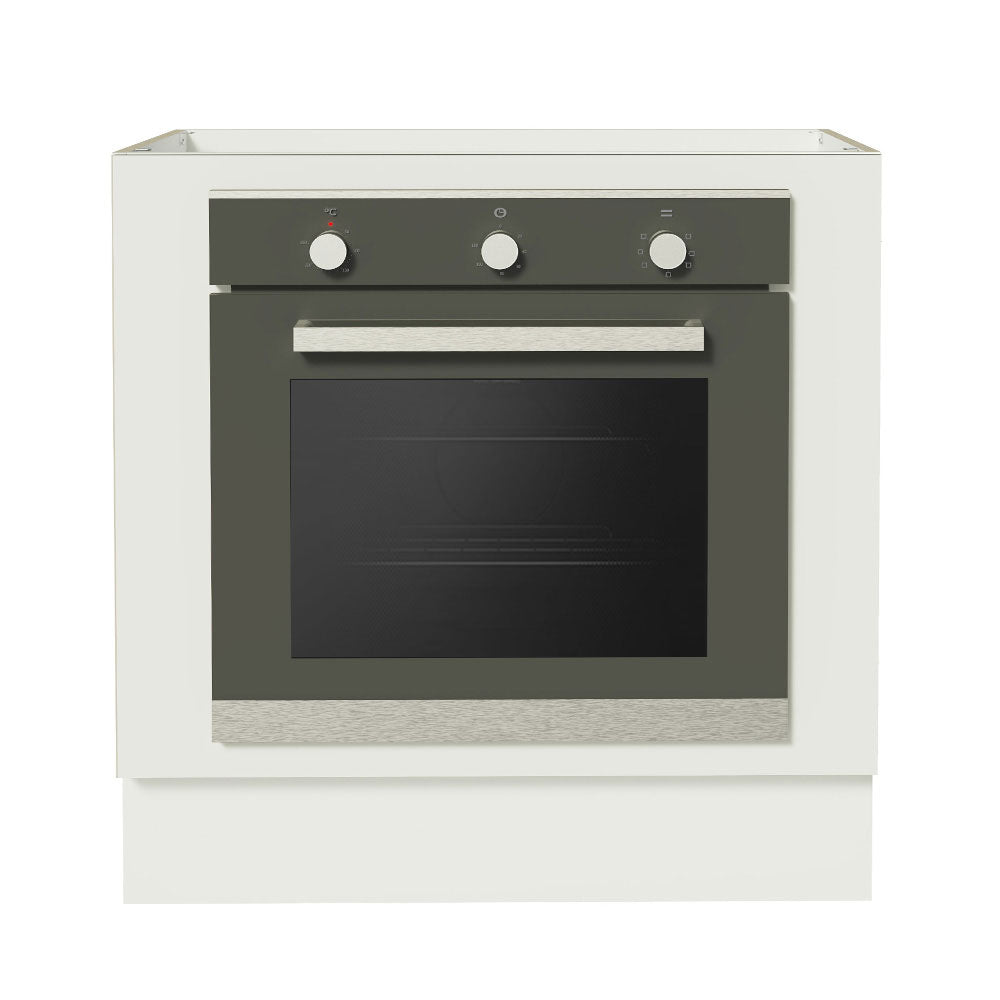 Bajo Mesada Cocina para Horno Empotrado 80 x 60 cm Sin Mesada Blanco Agata, Glamy, Lux, Stella Madesa
