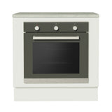 Bajo Mesada Cocina para Horno Empotrado 80 x 60 cm con Mesada Blanco Agata, Glamy, Lux, Stella Madesa