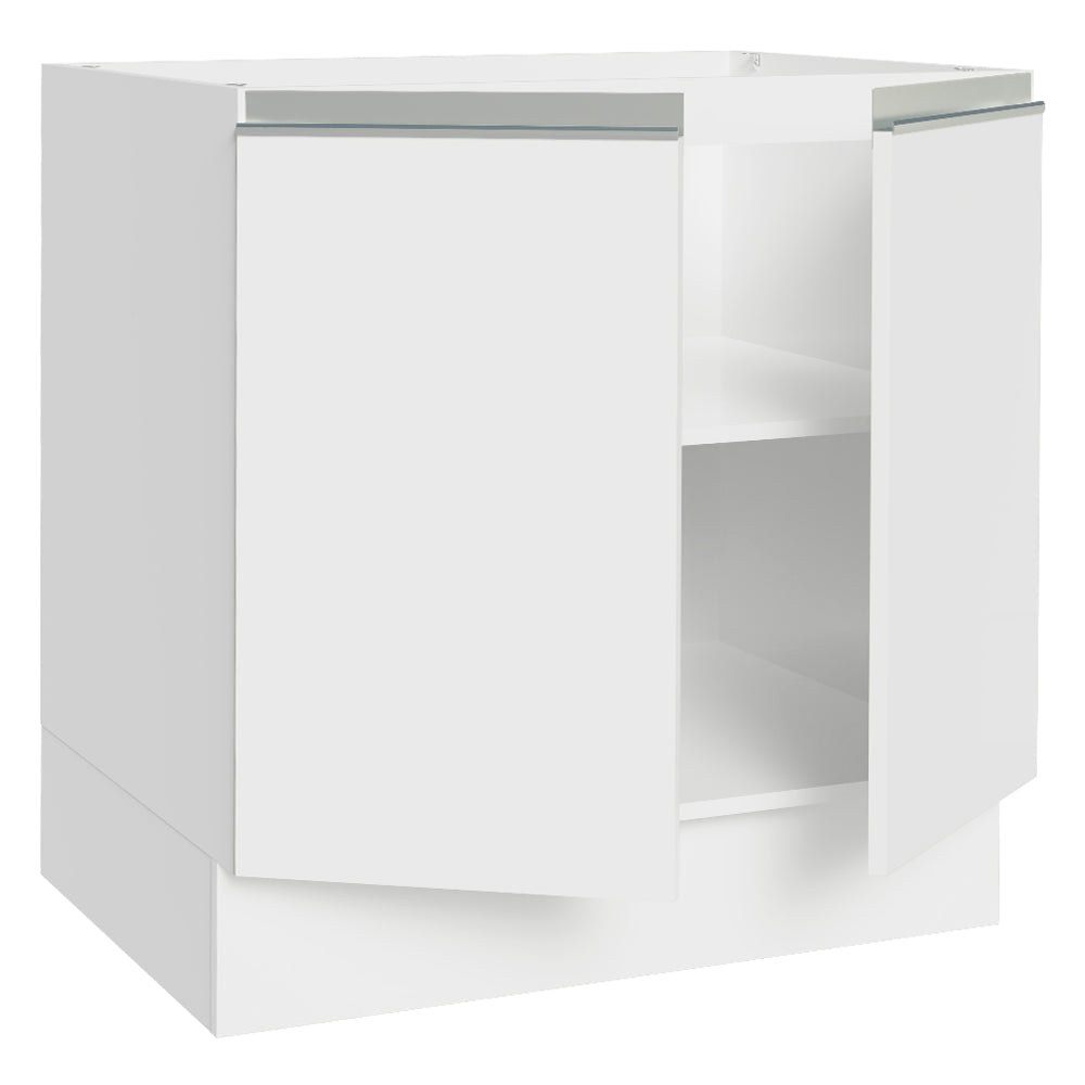 Bajo Mesada 80 cm x 60 cm, 2 Puertas Glamy Blanco