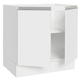 Bajo Mesada 80 cm x 60 cm, 2 Puertas Glamy Blanco