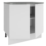 Bajo Mesada Cocina 80 x 60 cm 2 Puertas (Con Mesada) Blanco Stella Madesa
