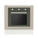 Bajo Mesada Cocina para Horno Empotrado 80 x 60 cm Sin Mesada Blanco/Crema Agata Madesa