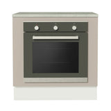 Bajo Mesada Cocina para Horno Empotrado 80 x 60 cm con Mesada Blanco/Crema Agata Madesa