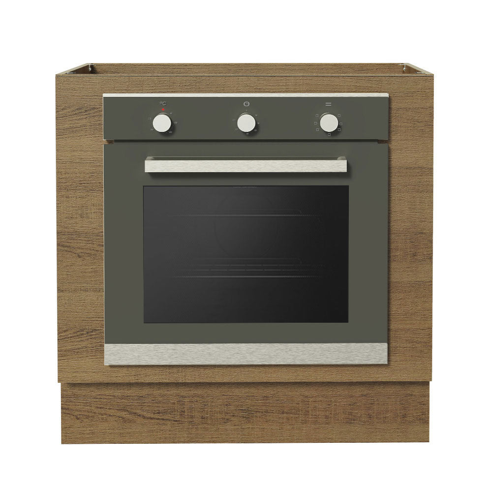 Bajo Mesada Cocina para Horno Empotrado 80 x 60 cm Sin Mesada Marrón Glamy, Lux, Stella Madesa
