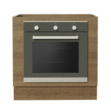 Bajo Mesada Cocina para Horno Empotrado 80 x 60 cm Sin Mesada Marrón Glamy, Lux, Stella Madesa