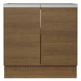 Bajo Mesada 80 cm x 60 cm, 2 Puertas Glamy Marrón