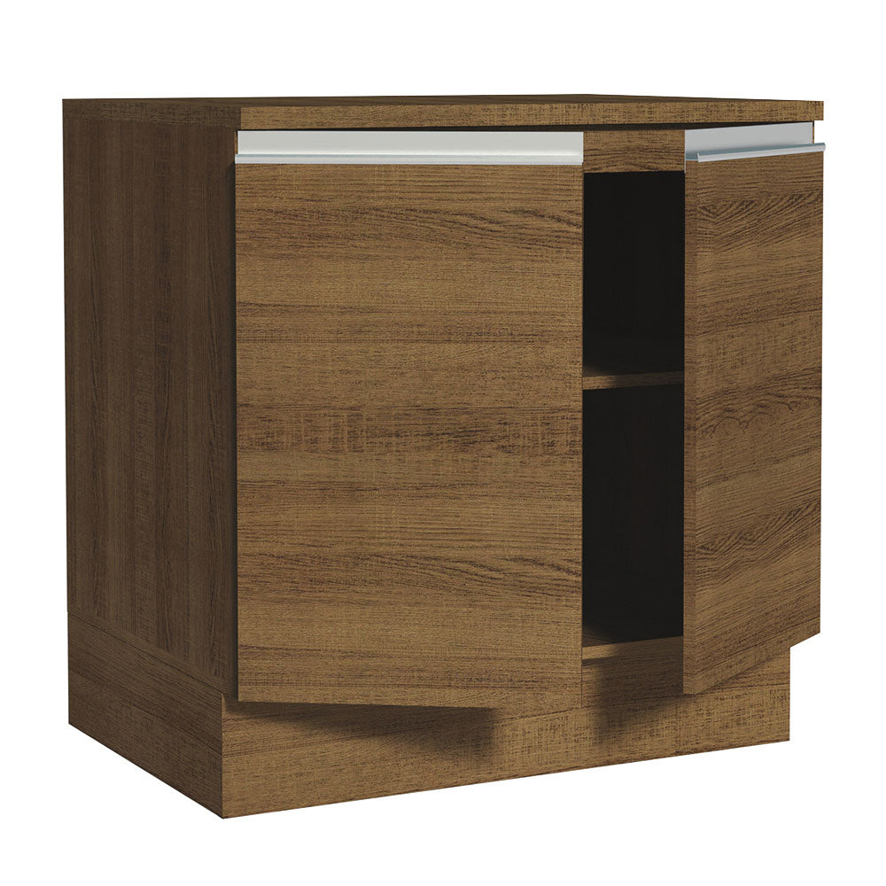 Bajo Mesada Madesa Glamy 80 x 60 cm 2 Puertas (Con Mesada) Marrón