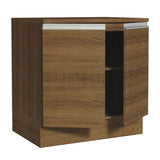 Bajo Mesada Madesa Glamy 80 x 60 cm 2 Puertas (Con Mesada) Marrón