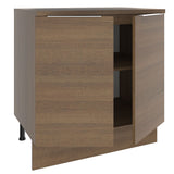 Bajo Mesada Cocina 80 x 60 cm 2 Puertas (Con Mesada) Marrón Stella Madesa