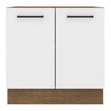 Bajo Mesada 80 cm x 60 cm, 2 Puertas Agata Marrón/Blanco