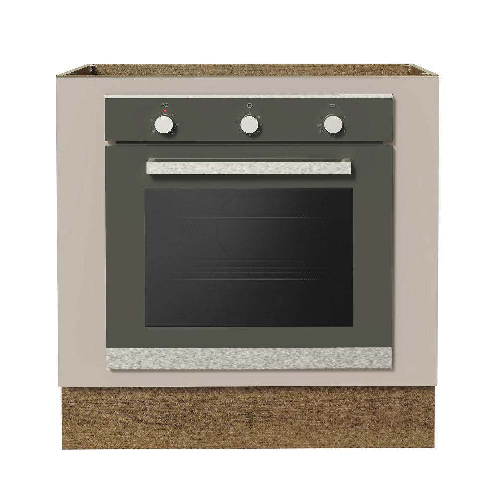 Bajo Mesada Cocina para Horno Empotrado 80 x 60 cm Sin Mesada Marrón/Crema Agata Madesa