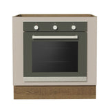 Bajo Mesada Cocina para Horno Empotrado 80 x 60 cm Sin Mesada Marrón/Crema Agata Madesa