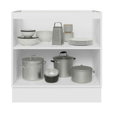 Bajo Mesada Cocina 80 x 60 cm 2 Puertas (Sin Mesada) Blanco/Marrón Stella Madesa