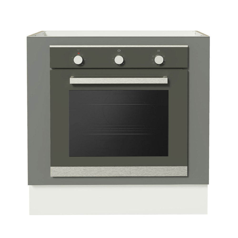 Bajo Mesada Cocina para Horno Empotrado 80 x 60 cm Sin Mesada Blanco/Gris Agata Madesa
