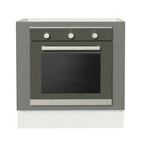 Bajo Mesada Cocina para Horno Empotrado 80 x 60 cm Sin Mesada Blanco/Gris Agata Madesa