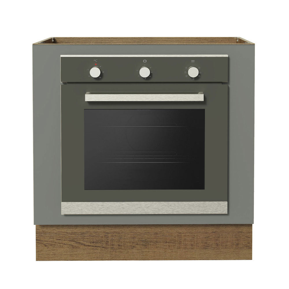 Bajo Mesada Cocina para Horno Empotrado 80 x 60 cm Sin Mesada Marrón/Gris Agata Madesa