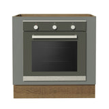 Bajo Mesada Cocina para Horno Empotrado 80 x 60 cm Sin Mesada Marrón/Gris Agata Madesa