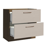 Bajo Mesada Cocina 80 x 60 cm 2 Cajones (Sin Mesada) Marrón/Crema Agata Madesa