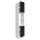 Despensero 40 x 60 cm 2 Puertas e 2 Nichos Blanco/Negro Glamy Madesa