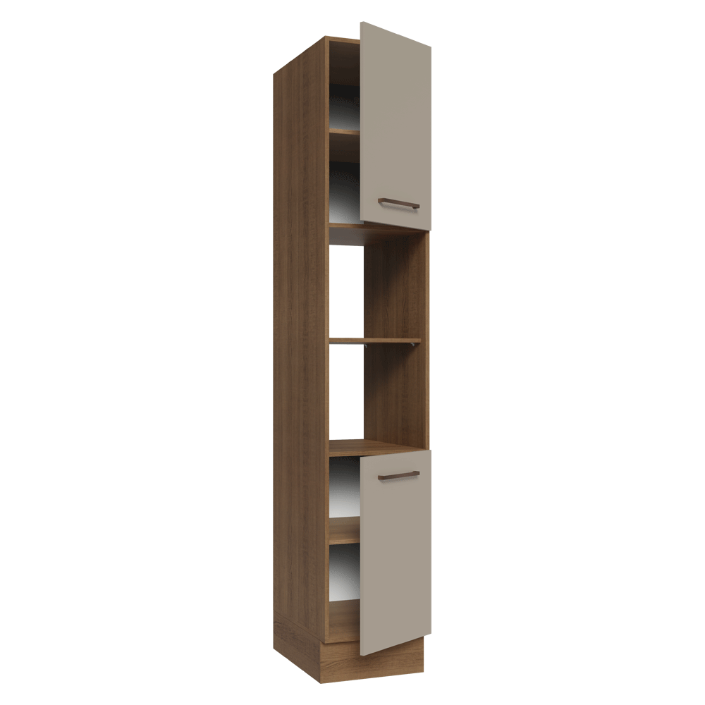 Despensero 40x60 cm 2 Puertas e 2 Nichos Marrón/Crema Agata Madesa