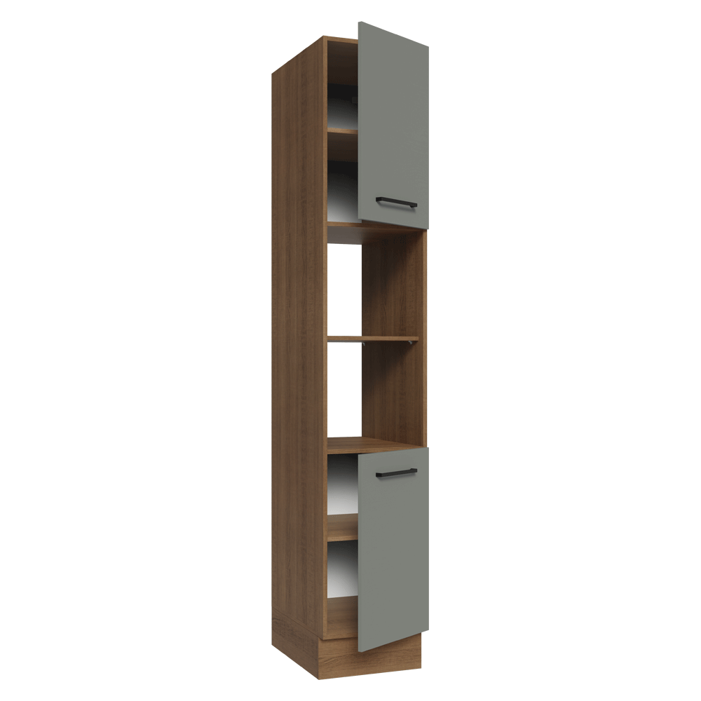 Despensero 40x60 cm 2 Puertas e 2 Nichos Marrón/Gris Agata Madesa