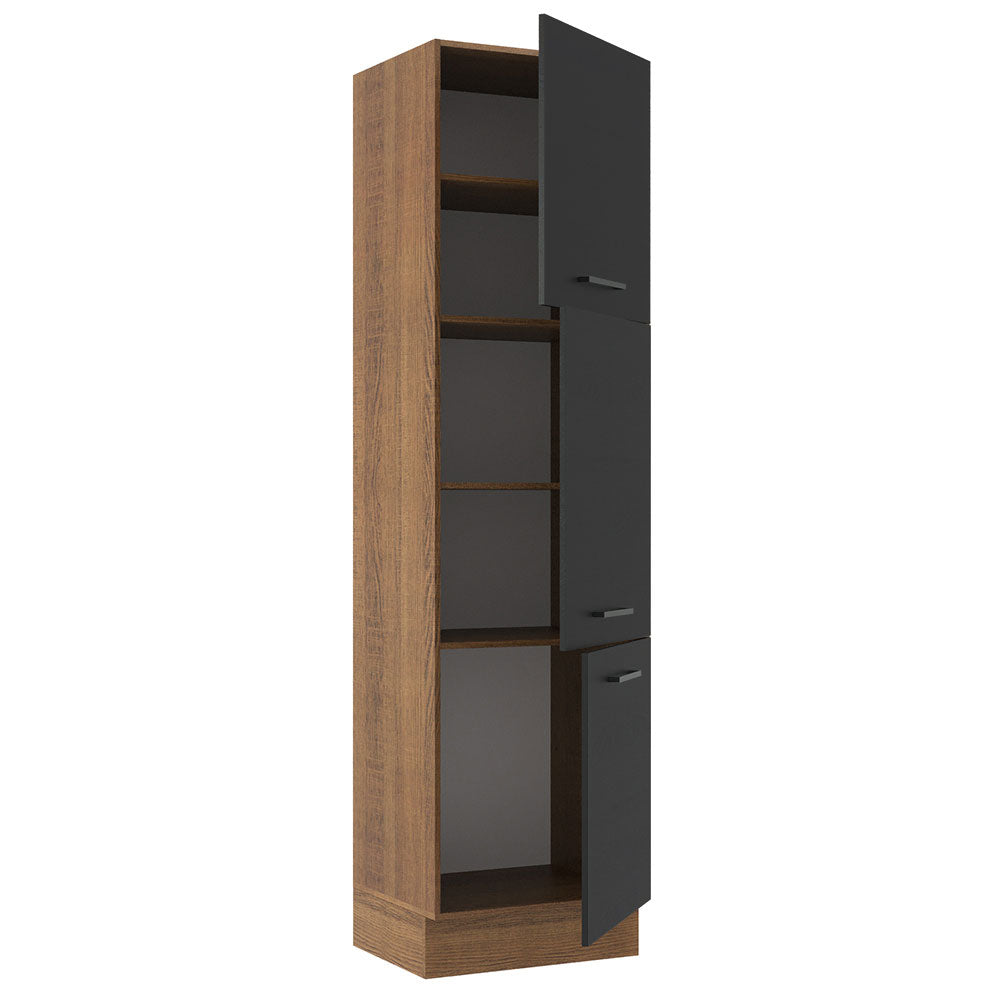 Despensero 60 x 60 cm 3 Puertas Marrón/Negro Agata Madesa