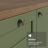 Despensero 60 x 60 cm 3 Puertas Marrón/Verde Vik Madesa
