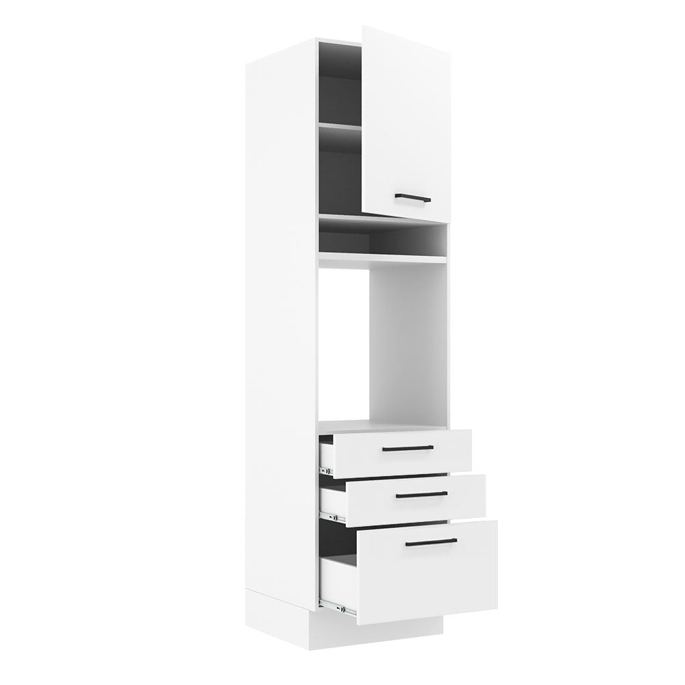 Mueble de Cocina para Horno 60 x 60 cm 1 Puerta 3 Cajones Blanco Agata Madesa
