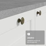 Mueble de cocina para Horno/ microondas 60 x 60 cm 1 Puerta 3 Cajones Blanco Vik Madesa