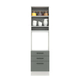 Mueble de Cocina para Horno 60 x 60 cm 1 Puerta 3 Cajones Blanco/Gris Agata Madesa