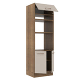 Mueble de Cocina para Horno 70 x 60 cm 3 Puertas Marrón/Crema Agata Madesa